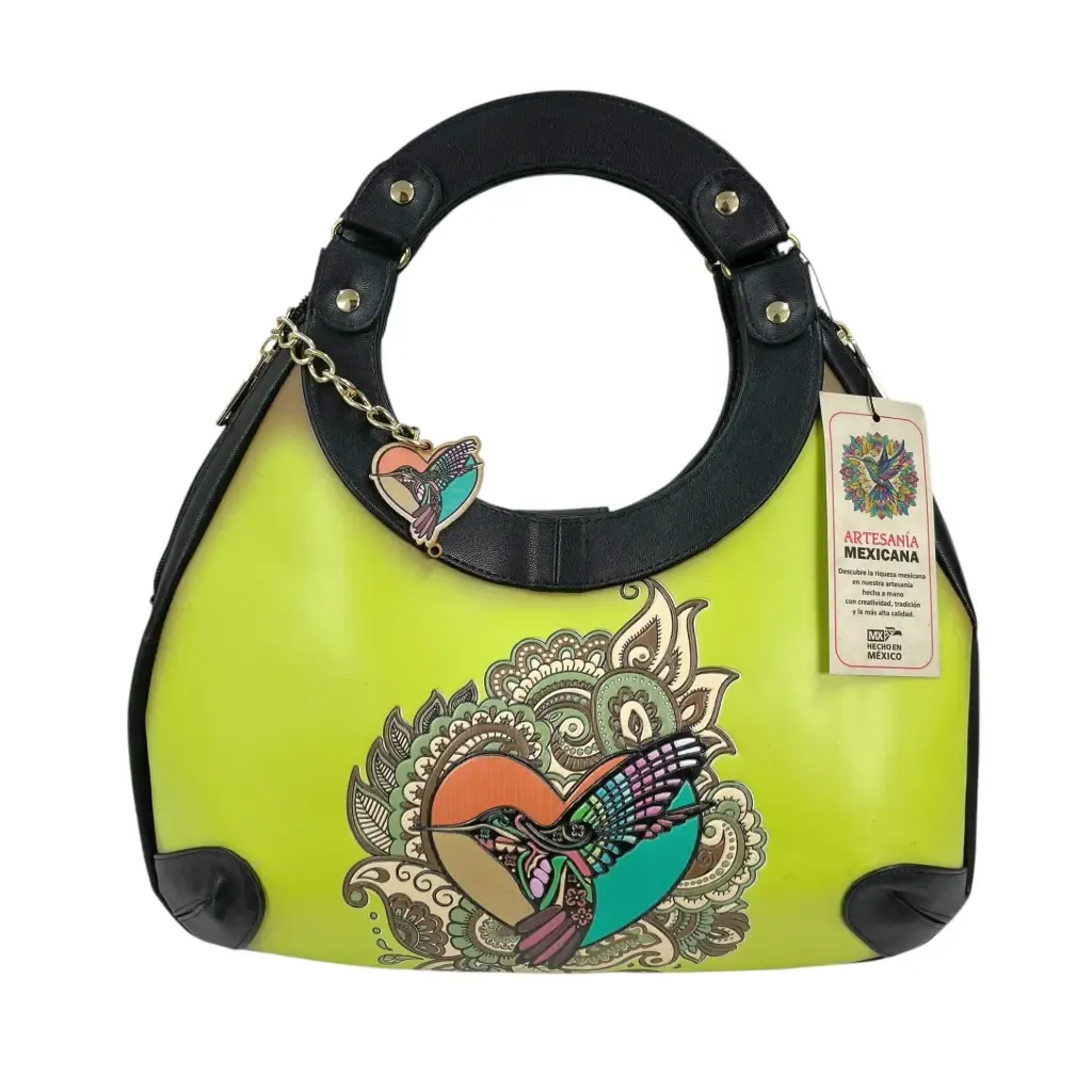 [B02ITPGCVN] ITALIANA PIEL ESTAMPADO (GIRASOL COLIBRI VERDE-NEGRO).webp