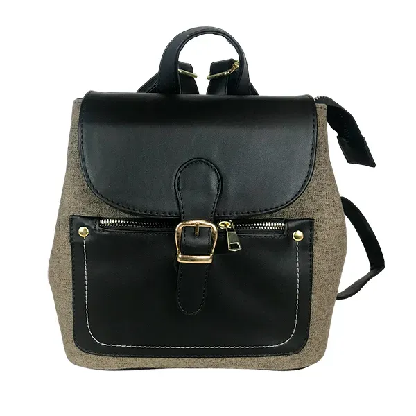 [M02SASTXCJN] MOCHILA SAMY TEXTIL  (CAPUCHINO JASPE-NEGRO).webp