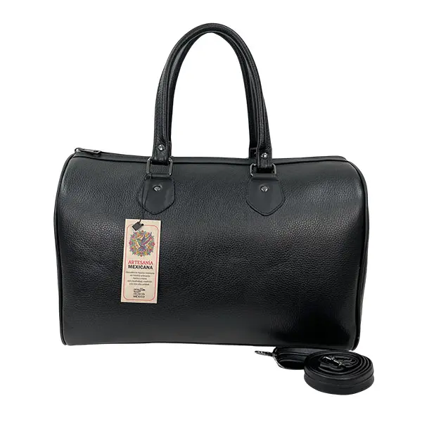 MALETA YARITZA PIEL LISO NEGRO