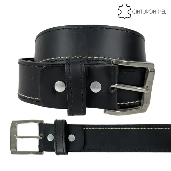 [CI13CAPLNEG836] CINTURON PIEL MODELO 8 (NEGRO, 36)