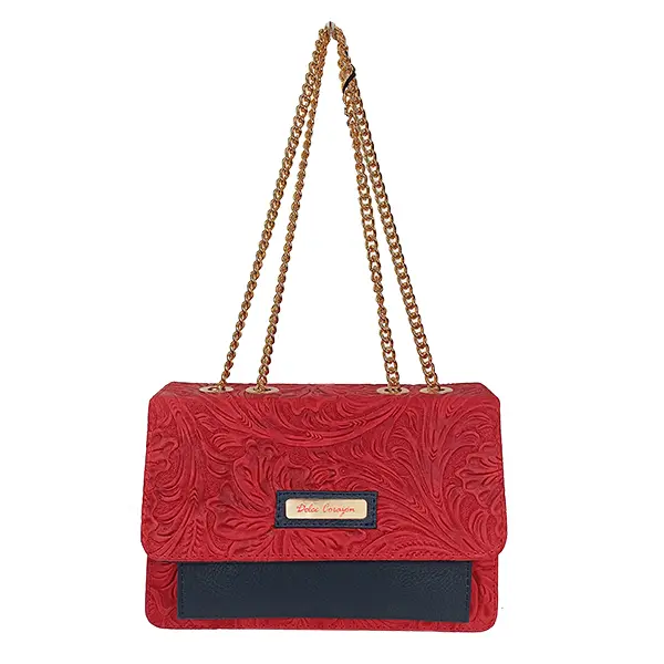 [B02LUIPFROMA] LUISA PIEL (FLORES ROJO/MARINO)