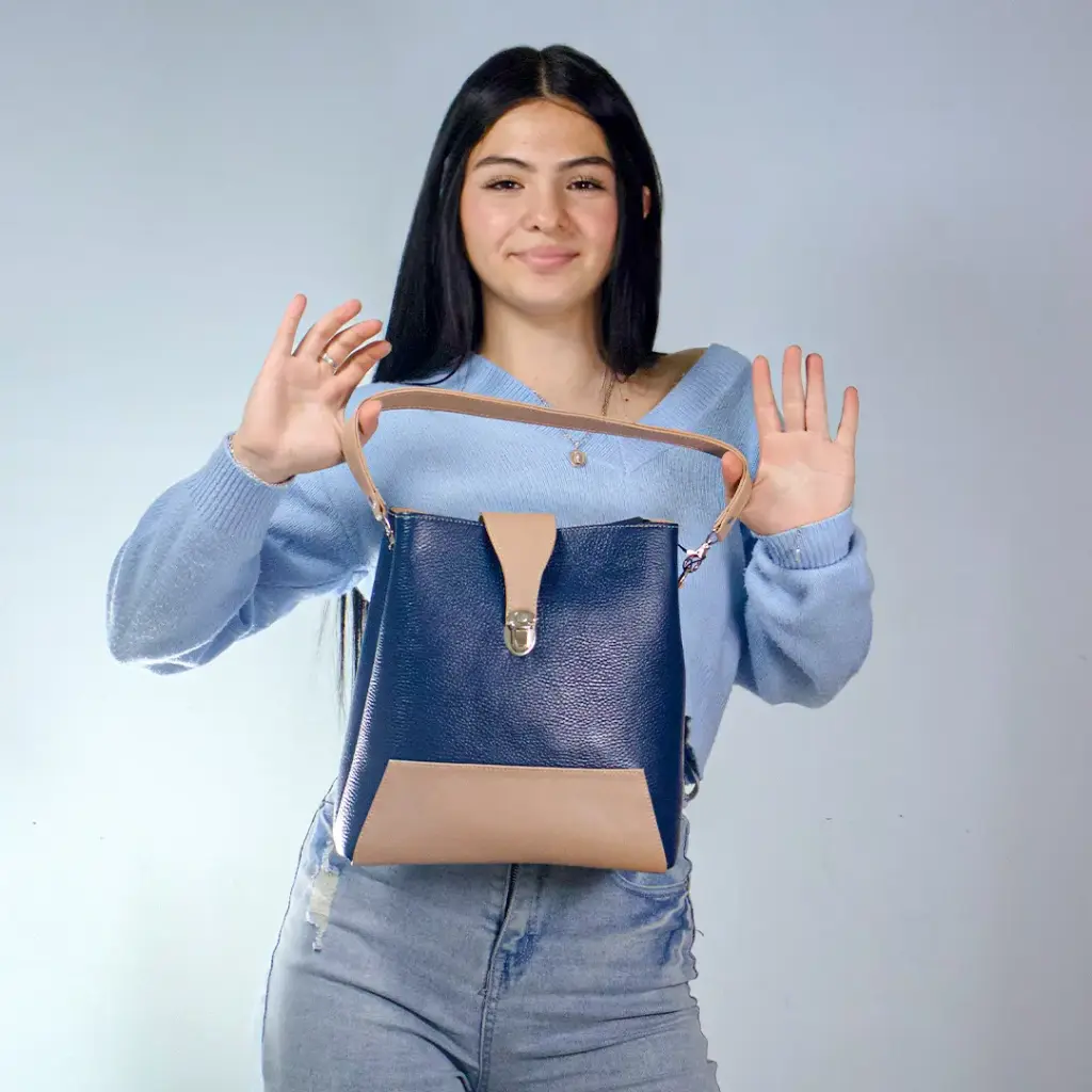 [B02FAPIMABE] FANNY PIEL  (MARINO/BEIGE)