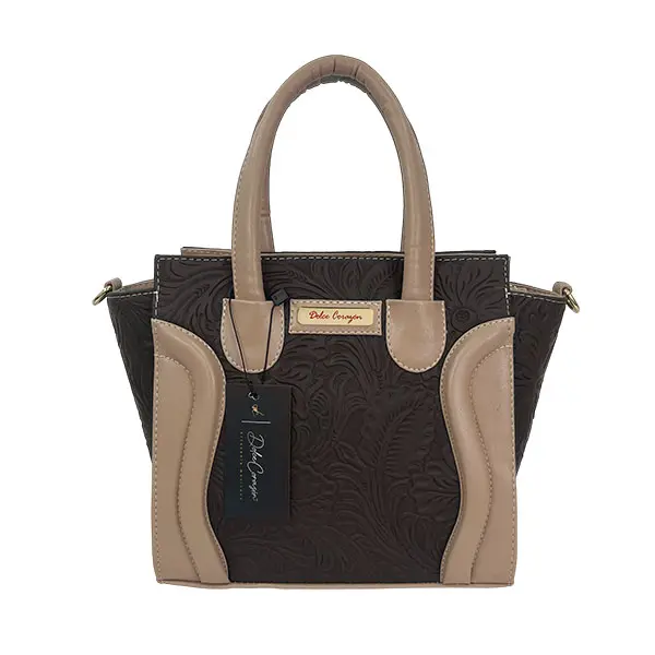 [B02FEMIPFCOLA] FENDY MINI PIEL  (FLORES CAFE OBSCURO/LATTE)