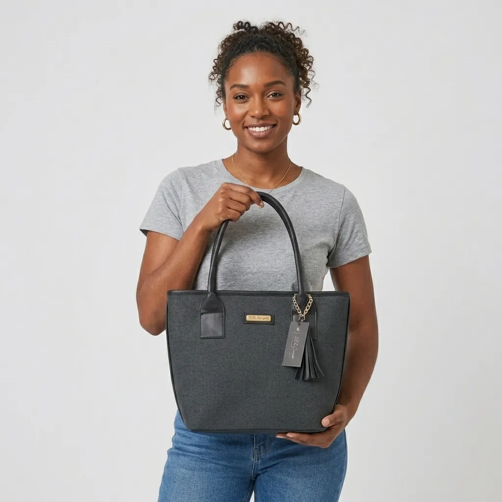 [B02MICHTEGONE] MICHELLE CHICA TEXTIL (GRIS OBSCURO/NEGRO)