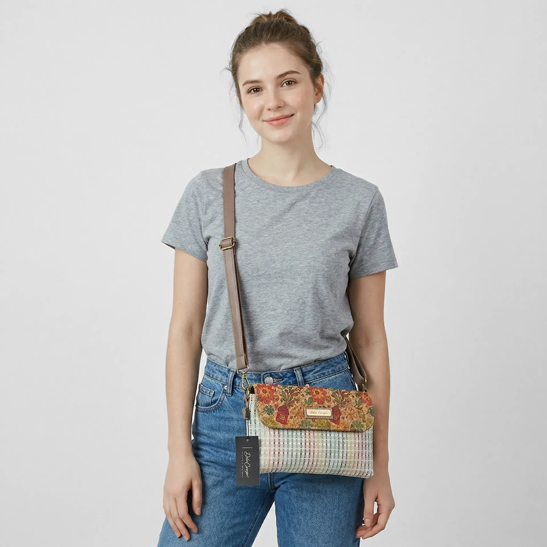 [B02EVCOEYUBLA] MARICONERA EVA TEXTIL (CORCHO ESTAMPADO YUTE BLANCO)