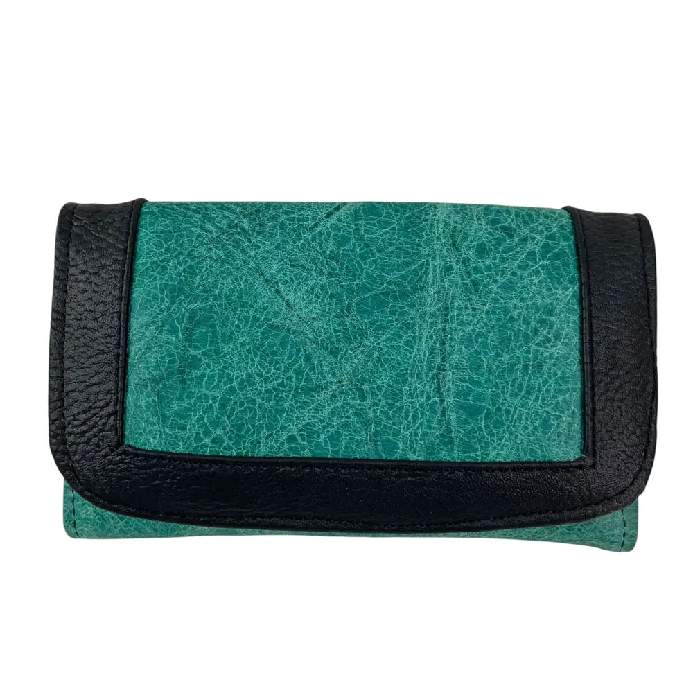 [B02JENPLVJ] CARTERA JENNY PIEL (LISO VERDE JADE)