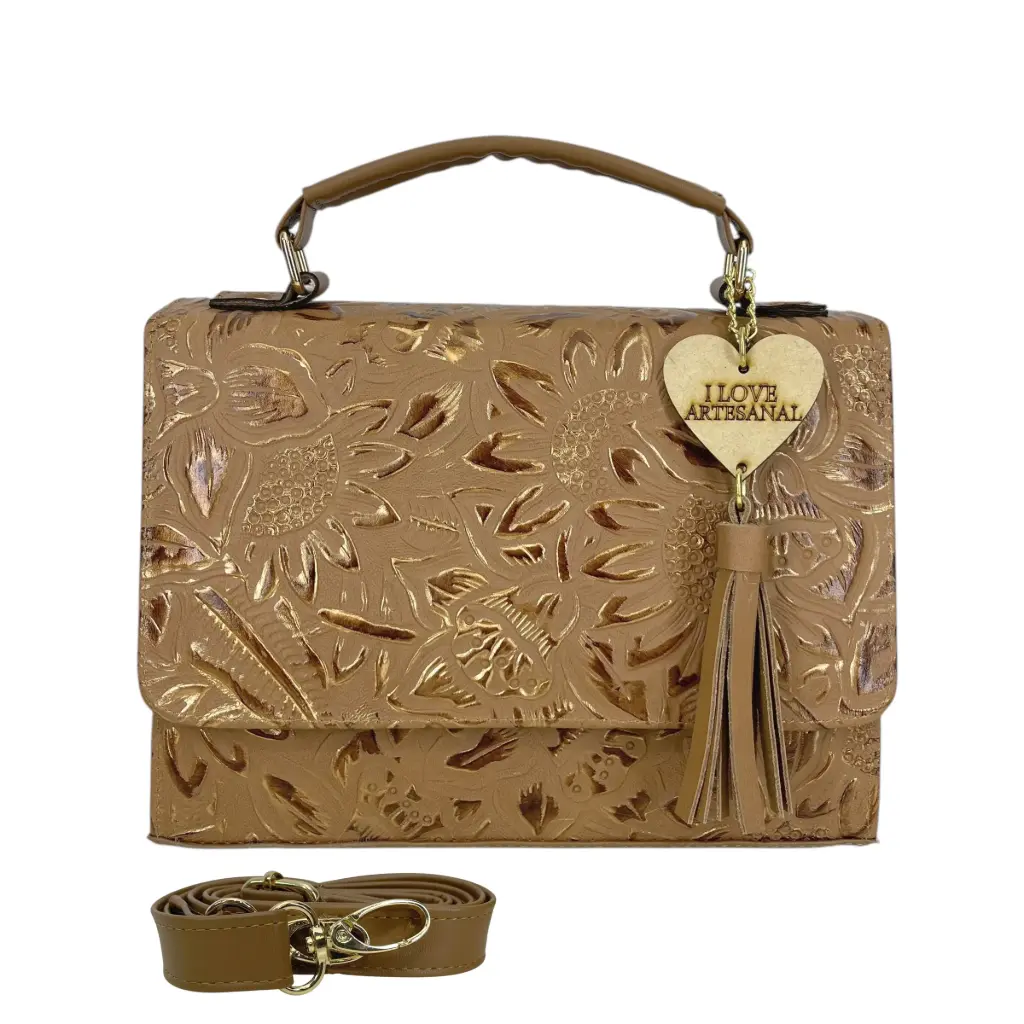 [B06CQGCAO] COQUETA PIEL  (GIRASOL MUNEQ CAMEL/ORO)