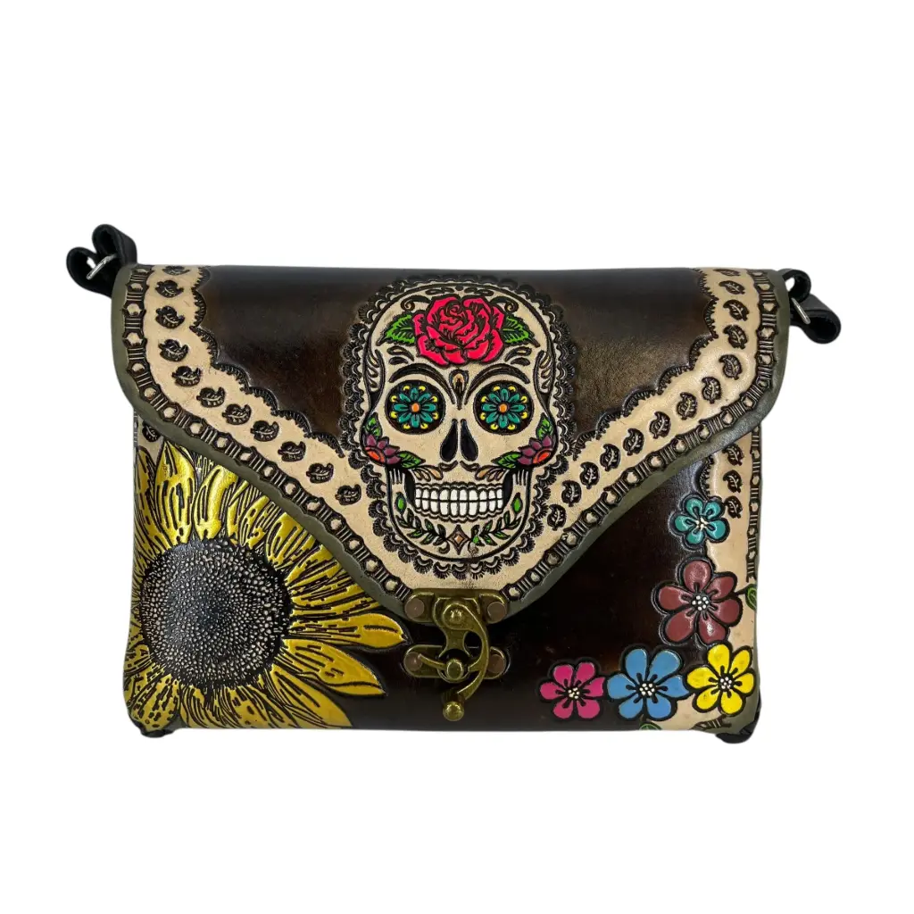 [B1MIVCALCF] MICAELA VAQUETA CINCELADA (CALAVERA GIRASOL CAFÉ)