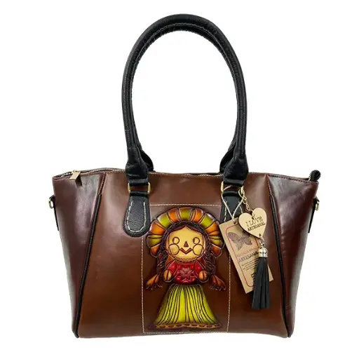 [B05VAAMLBS05] BOLSO VAQUETA ARTESANAL MONACOL LELE BICOLOR SHEDRON 05